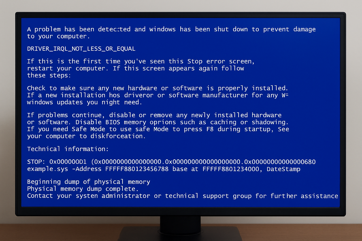 Why is my laptop showing a blue screen and what causes the issue ...